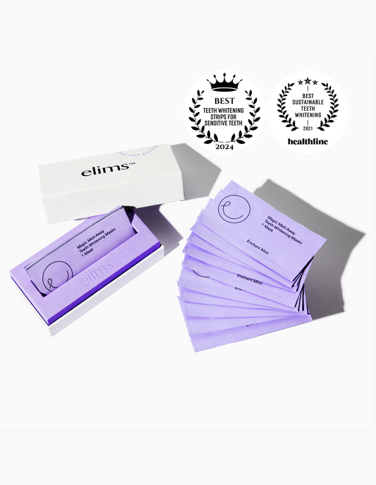 Magic Melt-Away Teeth Whitening by ELIMS. Clinically proven to lighten teeth upto 7 shades in 14 days. Totally enamel safe! Made for sensitive teeth.