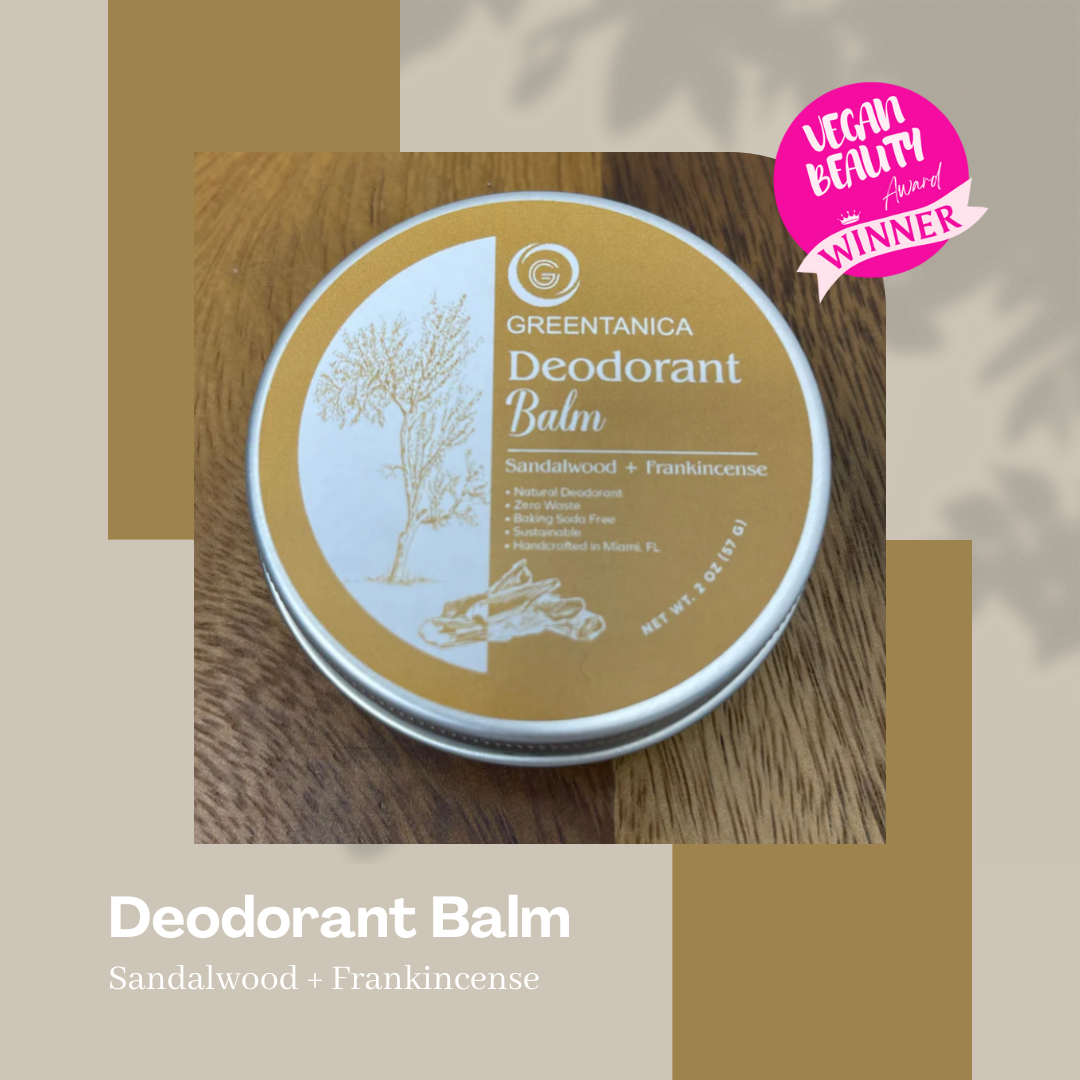 Sandalwood + Frankincense Vegan Deodorant Balm by Greentanica