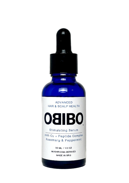 OBIBO stimulating serum bottle on a white background