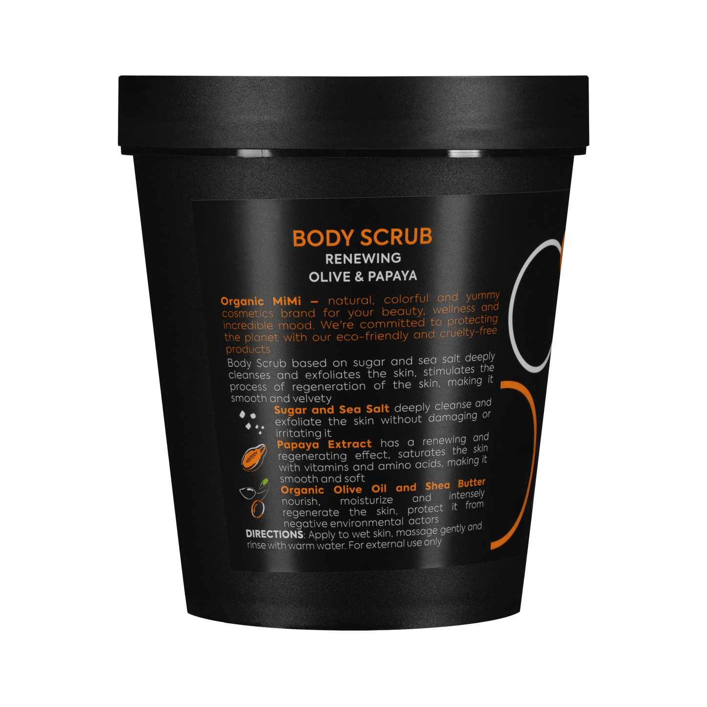 Organic Mimi, Body Scrub Renewing Olive & Papaya, 250 g by Damask Rose