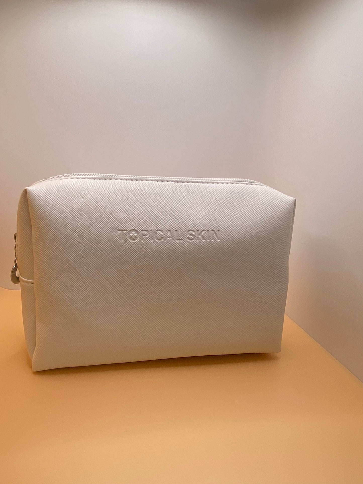 Vegan Saffiano Leather Classic Cosmetic Bag by Topical Skin