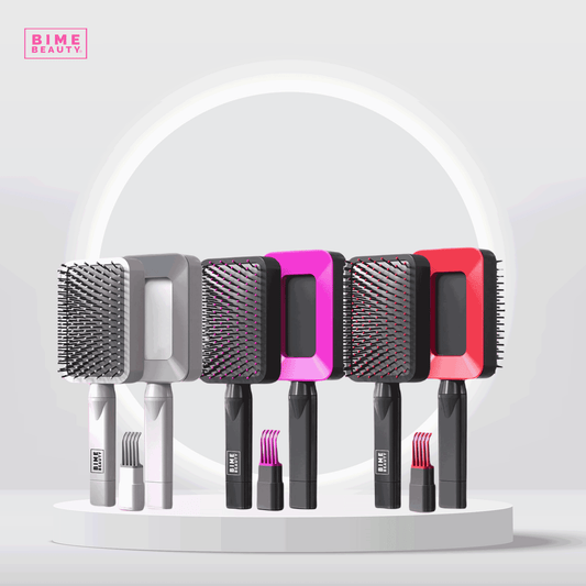3D Self-cleaning Deluxe Rectangular Hair Brush by BimeBeauty