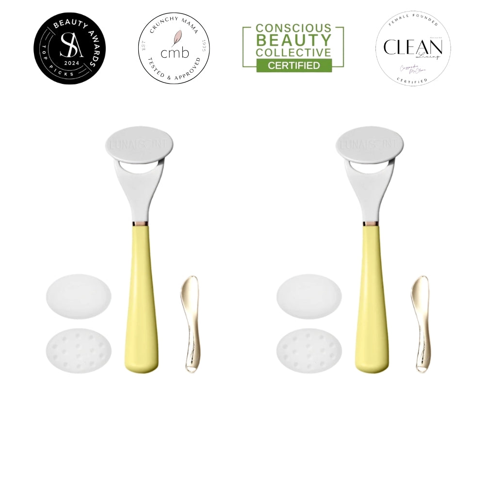 2 LUNAESCENT Touch-Free Skincare Applicator Sets by LUNAESCENT