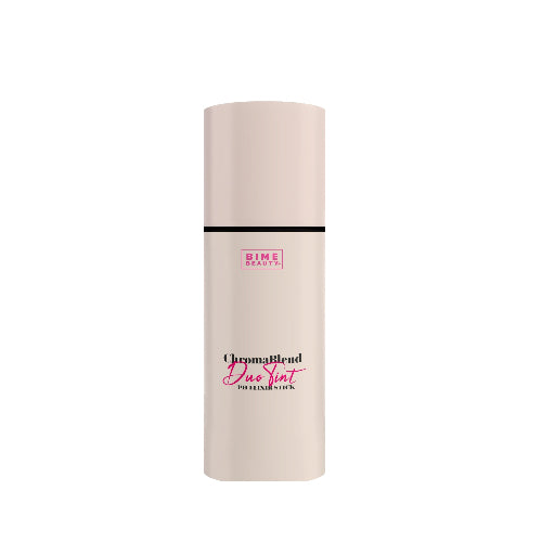 Cosmetic bottle with 'Bime Beauty' branding on a white background