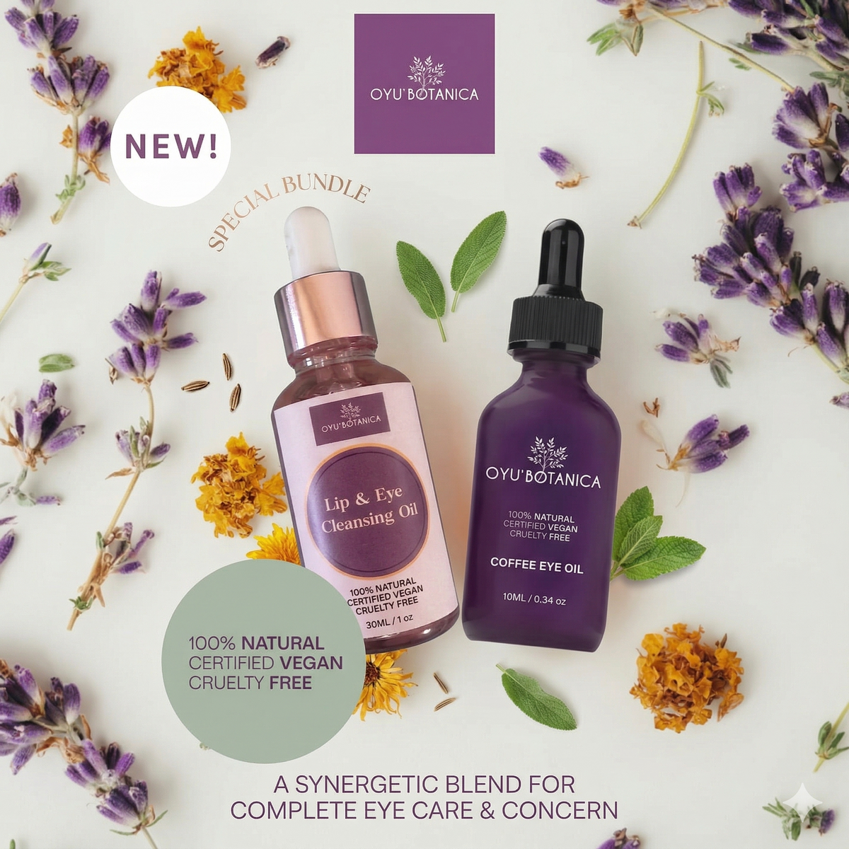 Eye Care Set for Sensitive Eyes & Dark Circles by Oyu Botanica
