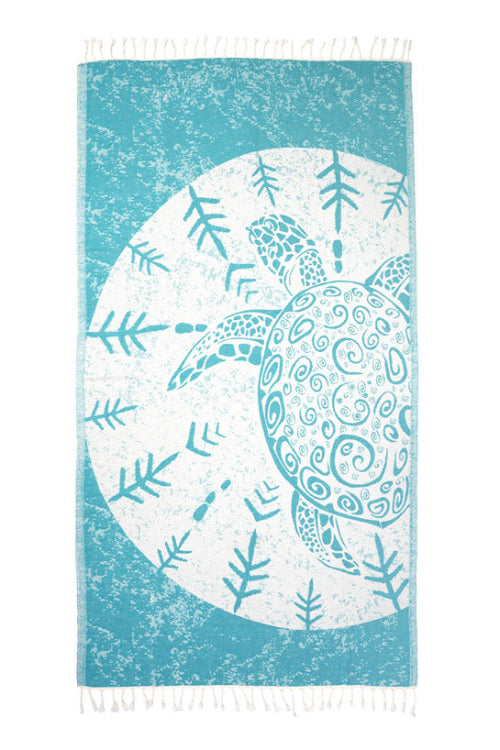 Sea Turtle Turkish Towel by Sun Drunk