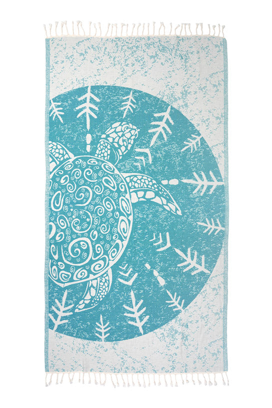 Sea Turtle Turkish Towel by Sun Drunk