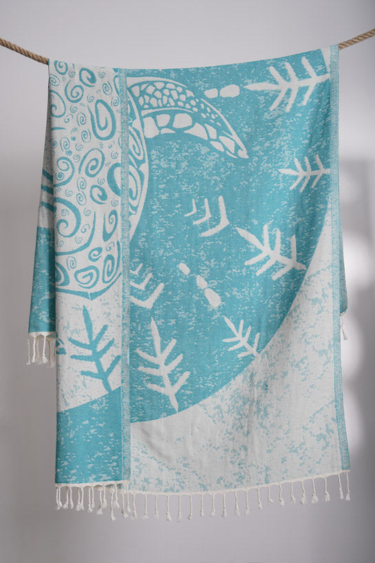 Sea Turtle Turkish Towel by Sun Drunk