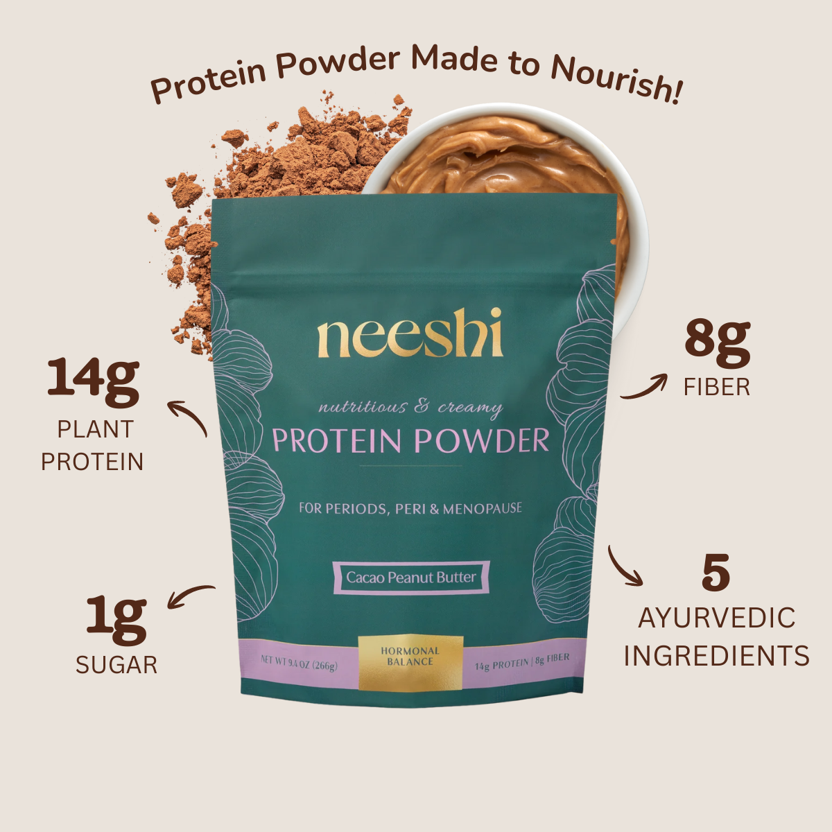 Nourishing Protein & Fiber for Perimenopause & Period Support by Neeshi