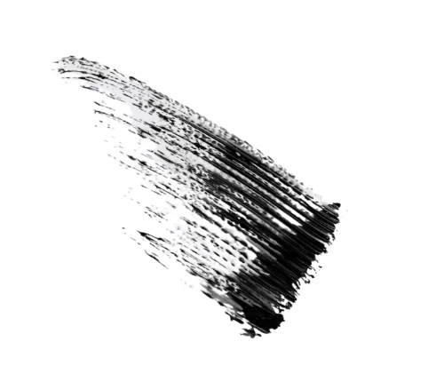 Black brushstroke on a white background
