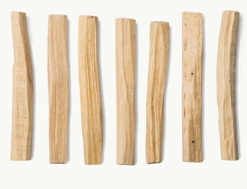 row of palo santo sticks