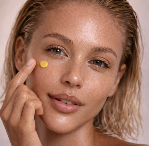 Woman using Ultra Violet moisturizer