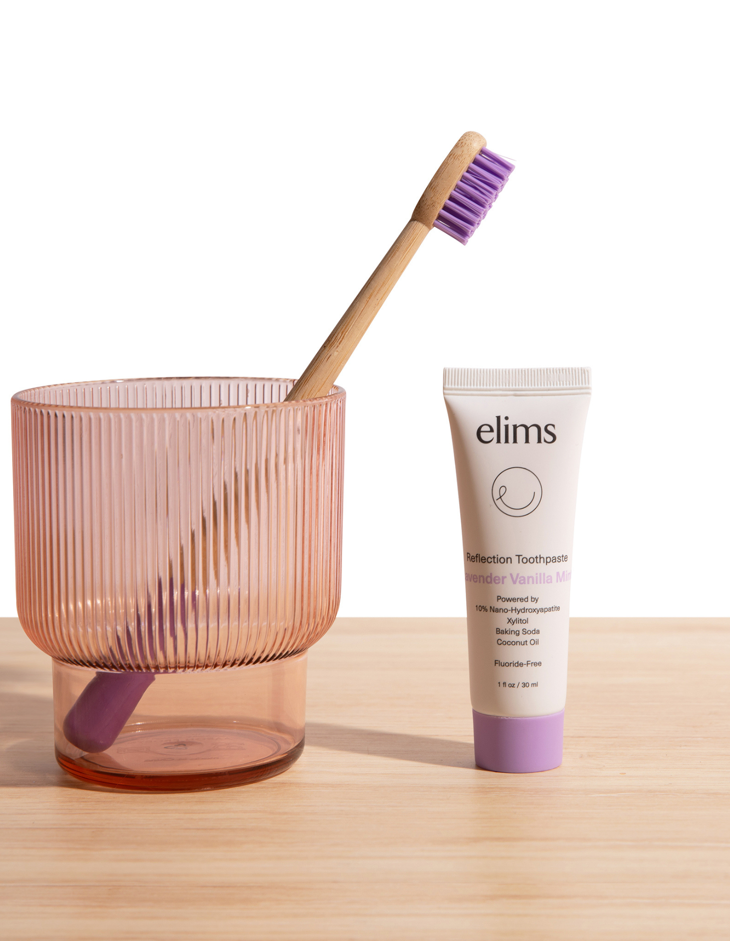 ELIMS lavender vanilla mint toothpaste in travel size
