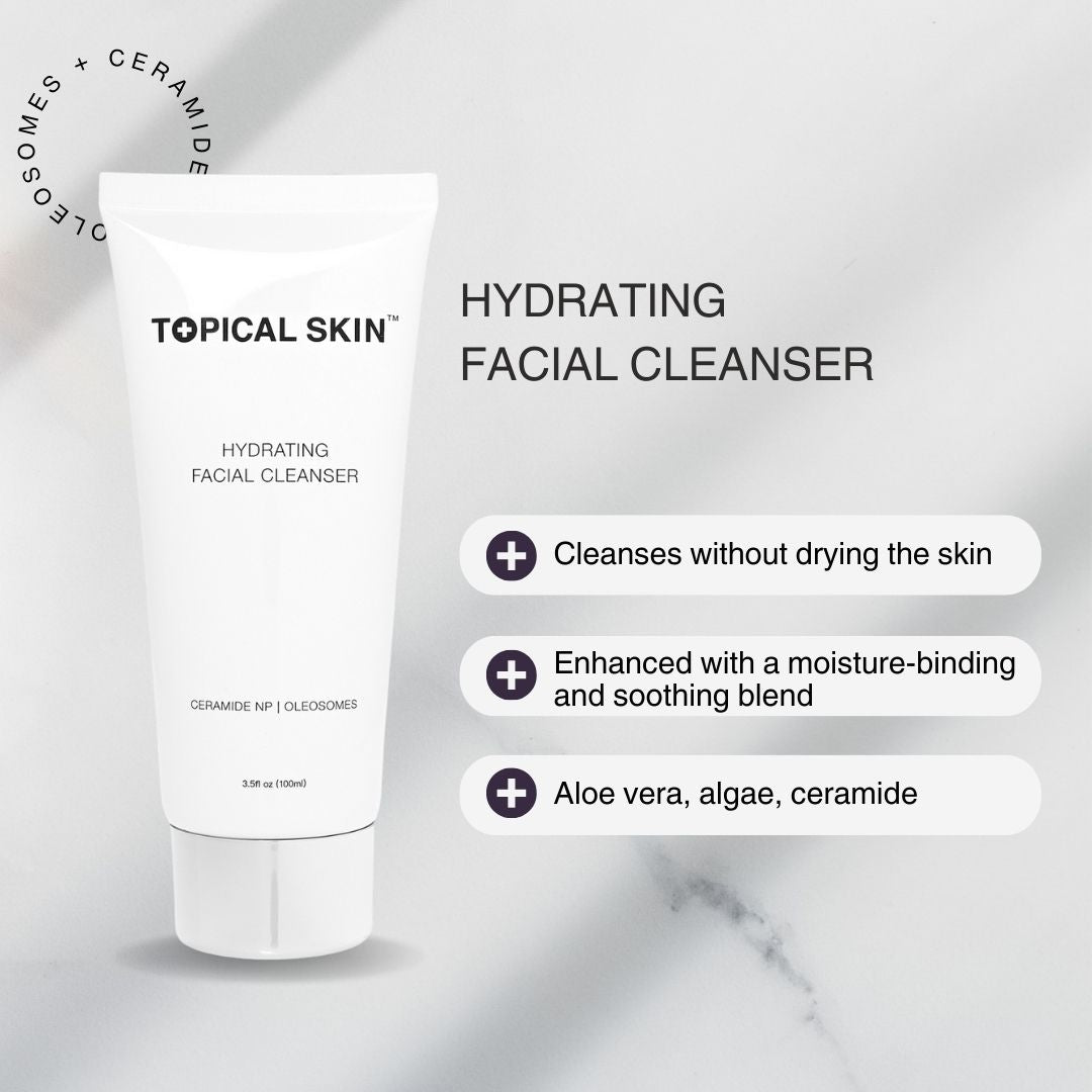 Topical Skin Hydrating Facial Cleanser With Oleosomes