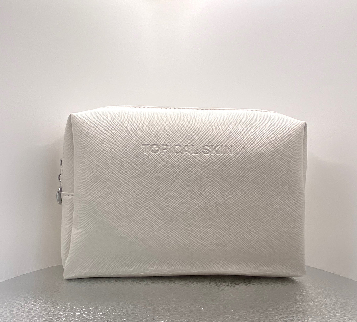 Vegan Saffiano Leather Classic Cosmetic Bag by Topical Skin