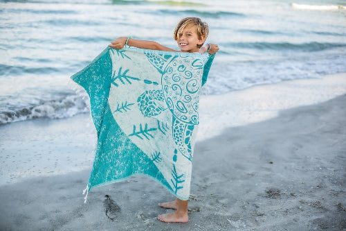 Sea Turtle Turkish Towel by Sun Drunk