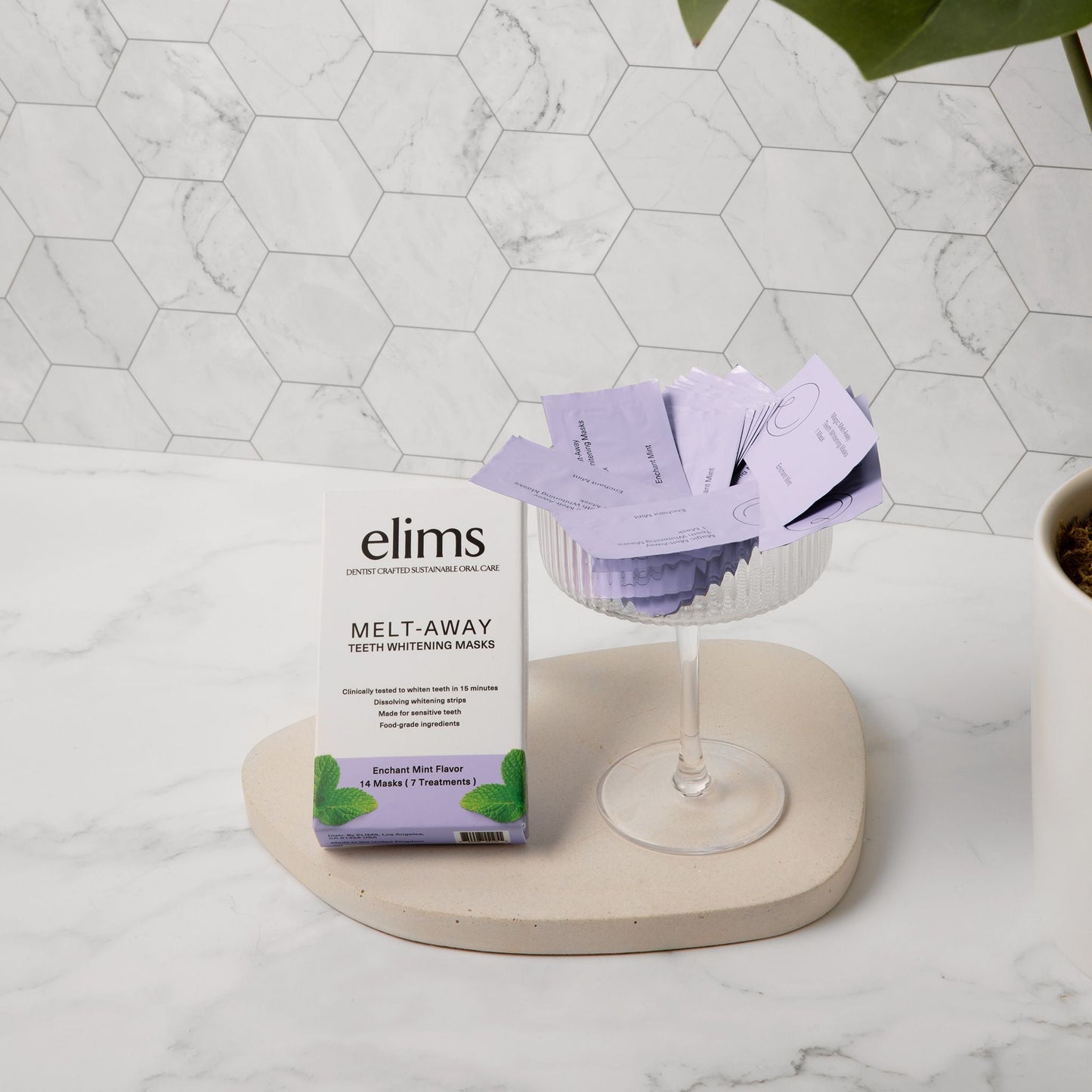 Melt-Away Teeth Whitening by ELIMS. Clinically proven to lighten teeth without harming enamel. Totally enamel safe! Made for sensitive teeth.